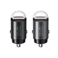 Remax Join Us RCC-110 Super MINI handle design LED Upscale metal dual uab car charger 30w pd qc fast charger